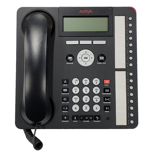 טלפון IP חכם Avaya 1616 עם צג 4 שורות ו־16 לחצנים מוארים