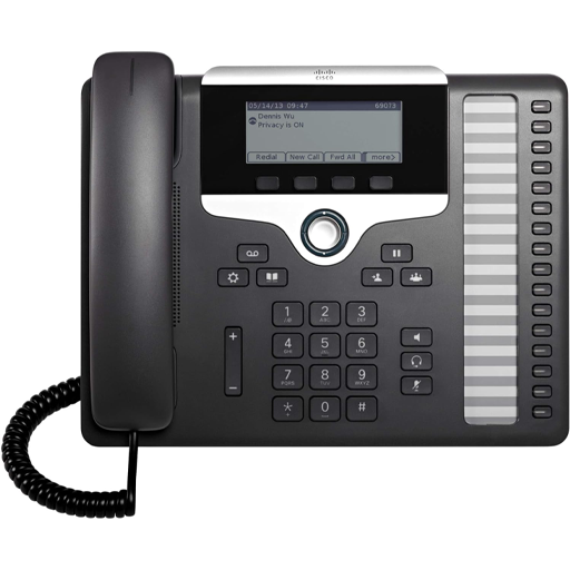 טלפון IP מקצועי Cisco 7861 – טלפון SIP עם 16 קווים